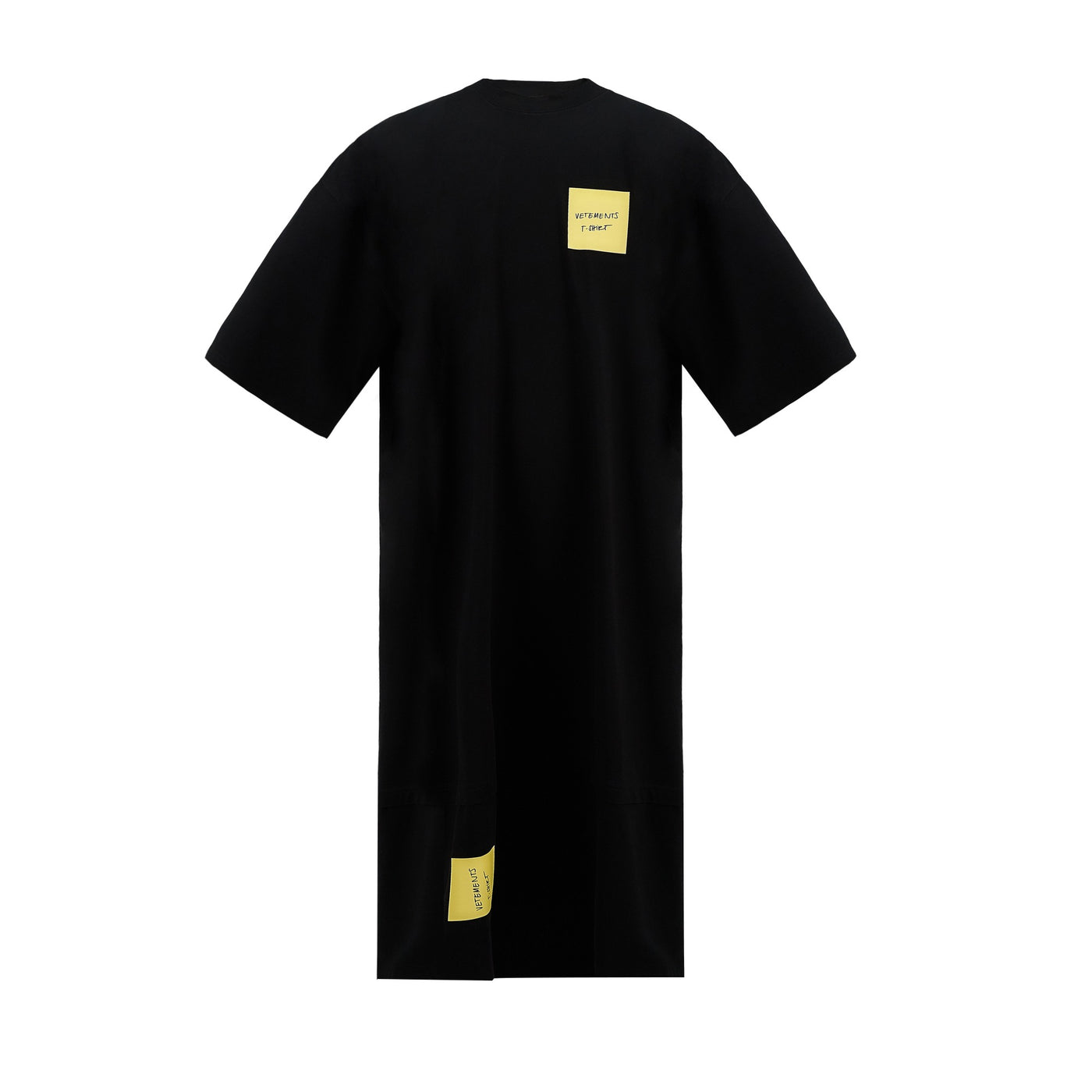 Sticker Reworked T-shirt Dress (Black)
