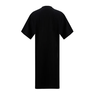 Sticker Reworked T-shirt Dress (Black)