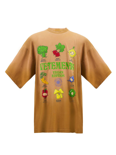 Vegan Logo T-shirt Earth (Brown)