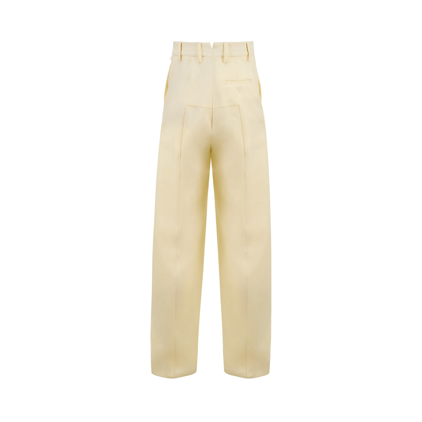 Wide Leg Tailored Pants (Cream)