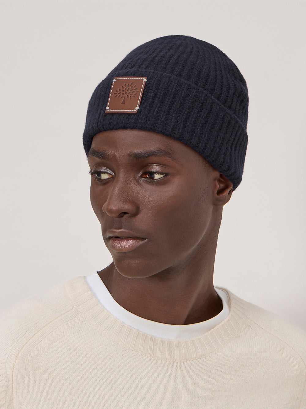 Solid Textured Beanie (Night Sky)