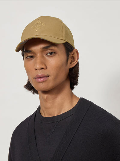 Check Lined Baseball Caps Camel