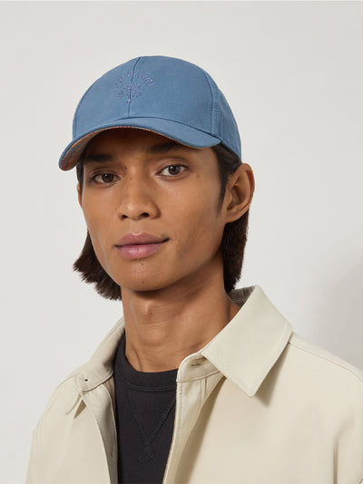 Check Lined Baseball Caps Denim