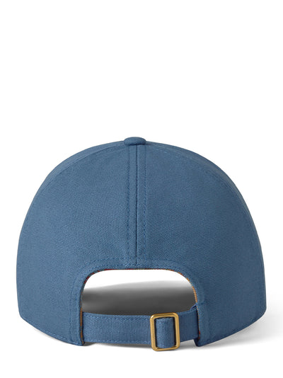 Check Lined Baseball Caps Denim
