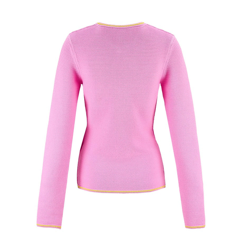 Long Sleeve Key Hole Top (Pink)