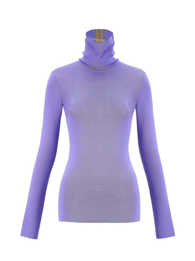 Polo Neck Jumper (Lilac)