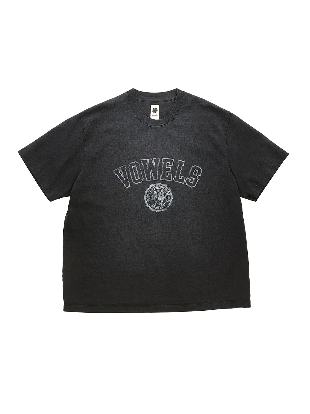 Faded Collegiate Tee Black