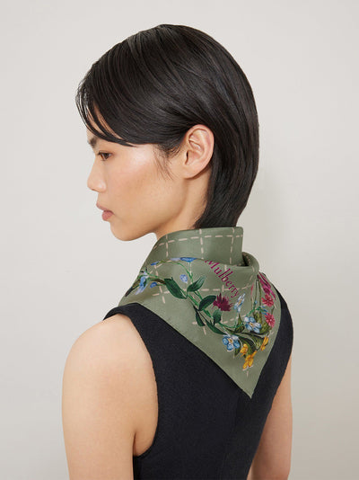 Wild Floral Square (Linen Green)