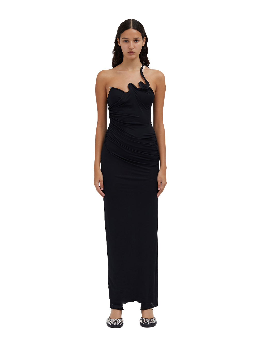 Venus Single Strap Cami Dress (Black)