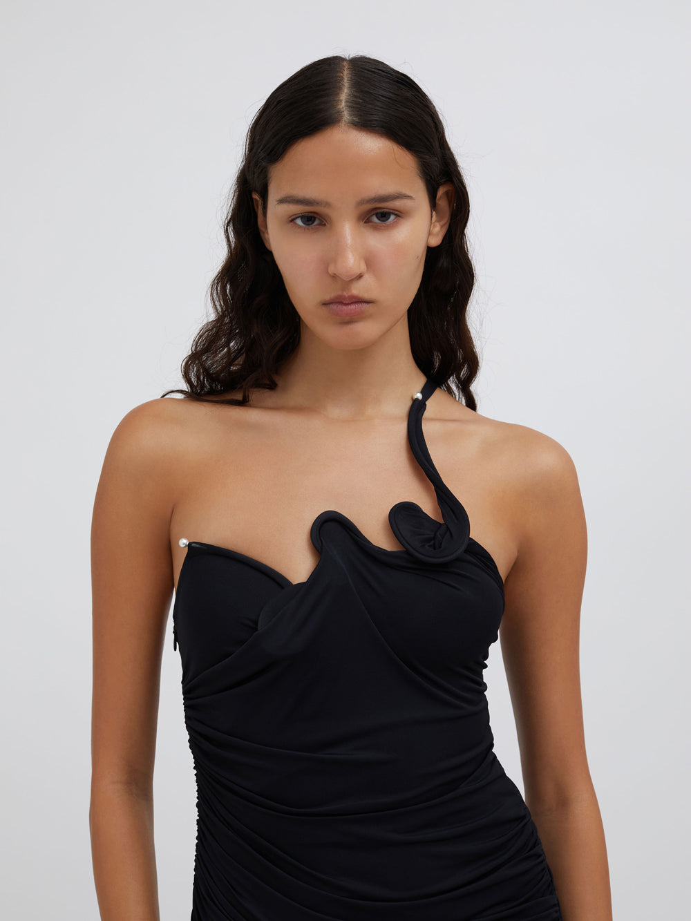 Venus Single Strap Cami Dress (Black)