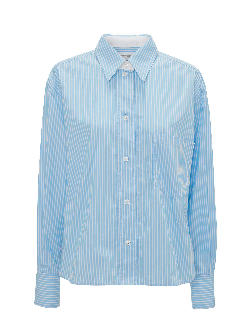 Cropped Long Sleeve Shirt (Marina White)