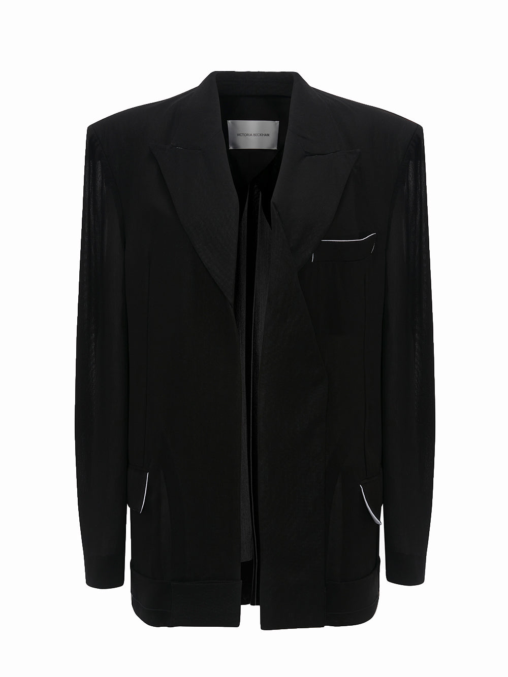 Fold Detail Tailored Jacket (Black)