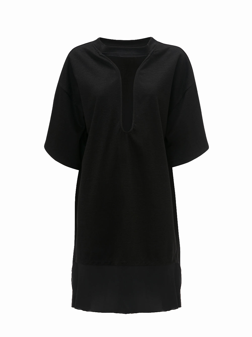 Frame Cut-Out T-Shirt Dress (Black)