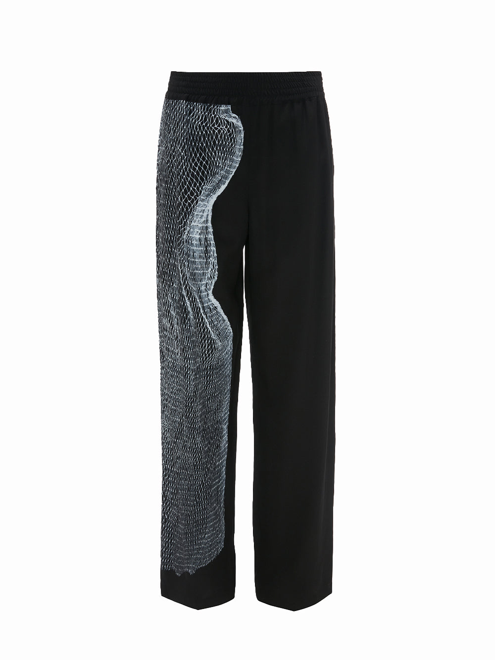 Pajama Trouser Contorted Net (Black/White)