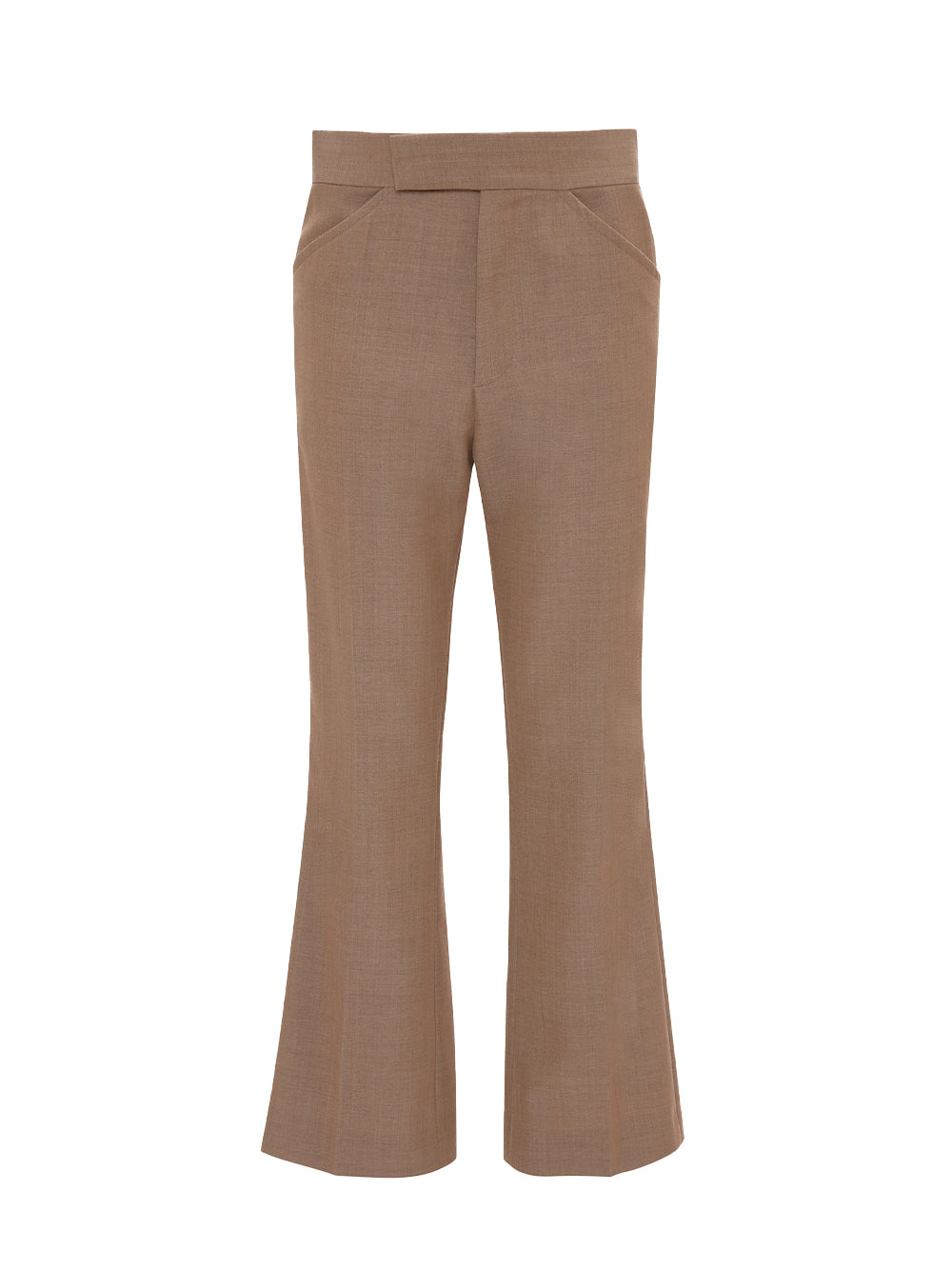 Wide Cropped Flare Trouser (Tobacco)