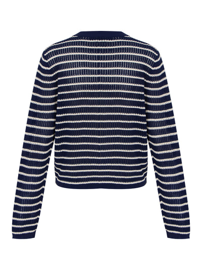 Viola Stripe Cardigan (Indigo Multi)