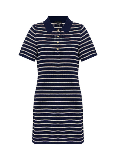 Viola Stripe Mini Dress (Indigo Multi)