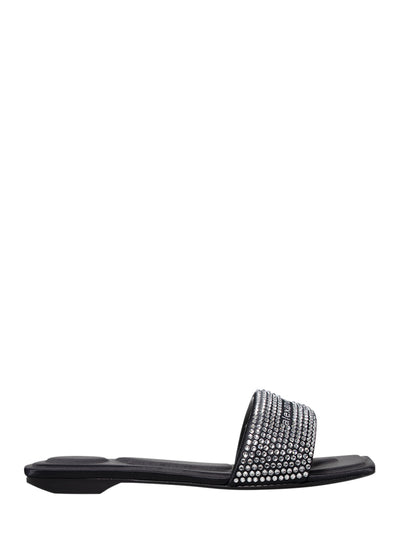 Vy Flat Sandal (Black/Silver)
