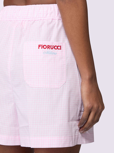 Gingham Logo Shorts (Pink)