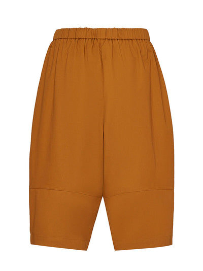Peach Cotton Twill Seamed Pants - Inside String Haystack