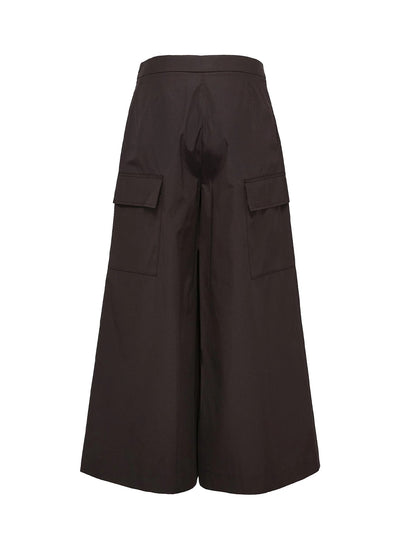 Sheen Cotton Taffeta Cargo Pants (Black)