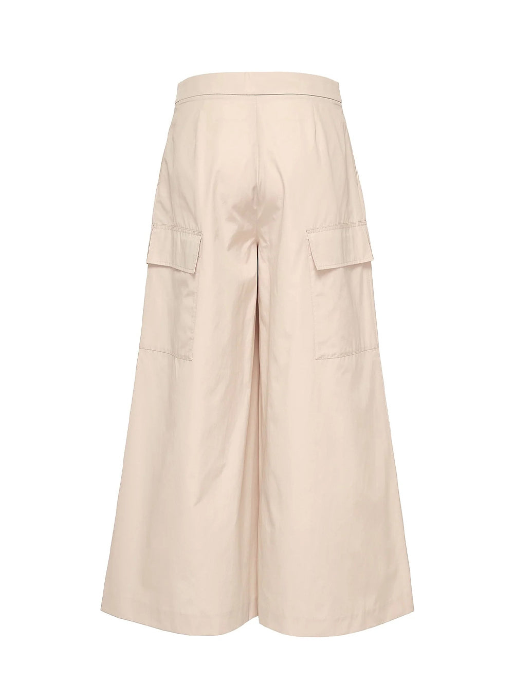 Sheen Cotton Taffeta Cargo Pants (Latte)