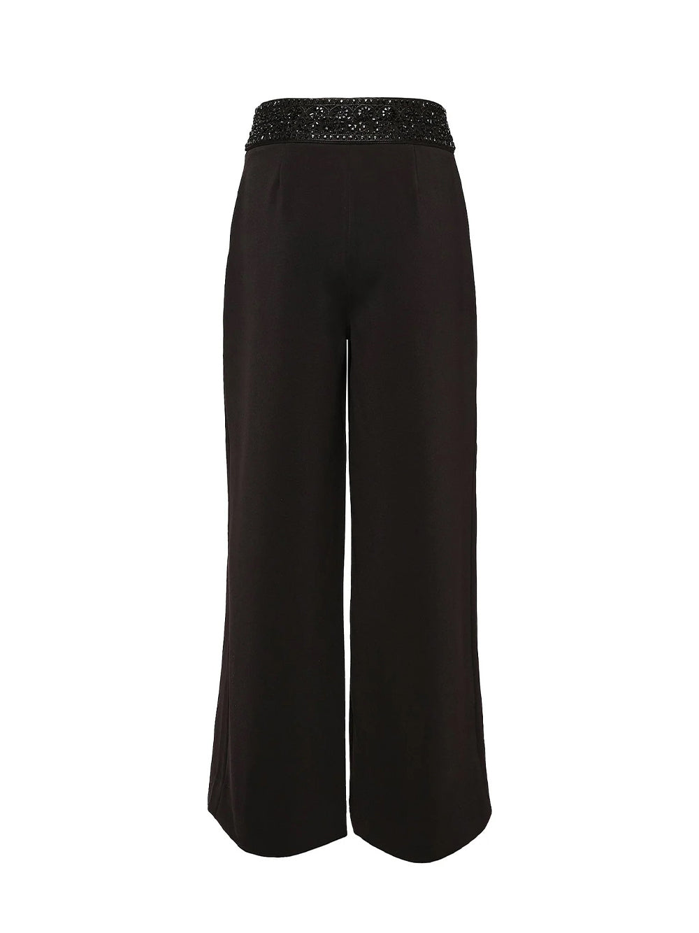 Recycled Poly Crepe Pants (Black)