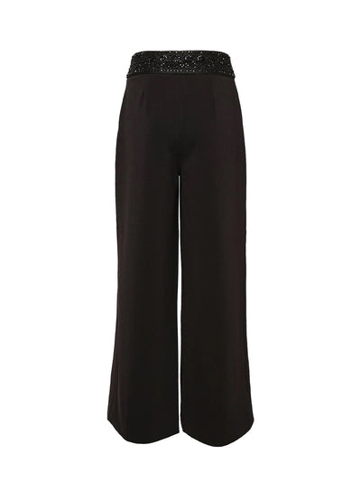 Recycled Poly Crepe Pants (Black)