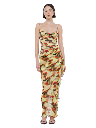 Fiore Asym Maxi
Dress Citrus Rose