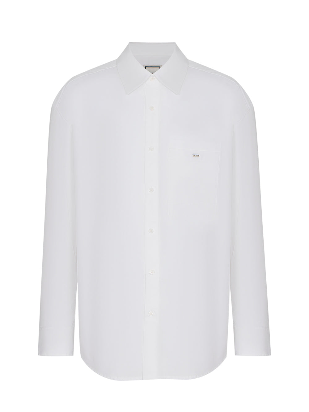 Cotton Back Logo Shirt White