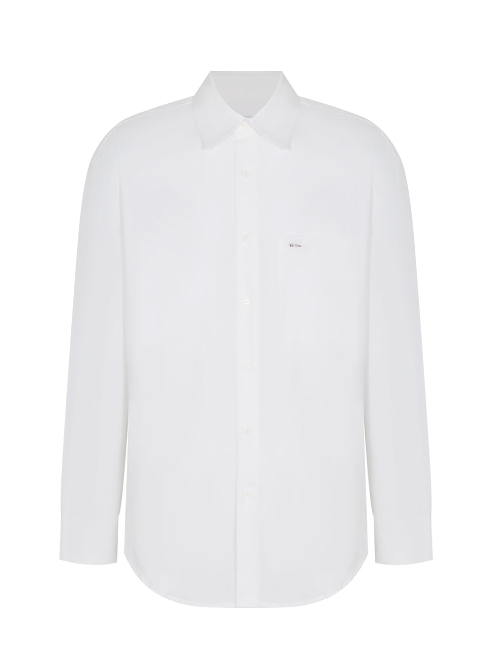 Cotton Back Logo Shirt White