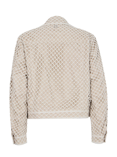 Knitted Net Jacket Beige