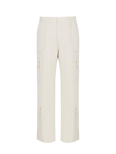 Oxford Cargo Pants Ivory