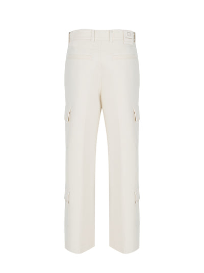 Oxford Cargo Pants Ivory