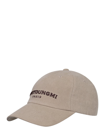 Dyed Oxford Denim Ball Cap Beige