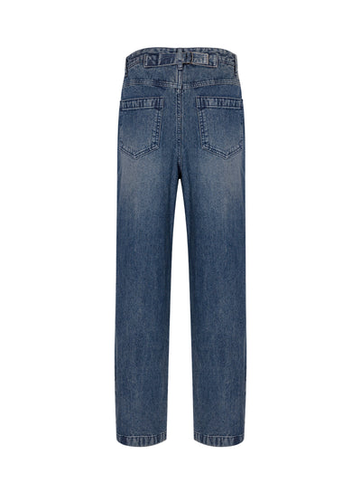 Corduroy Denim Pants Blue
