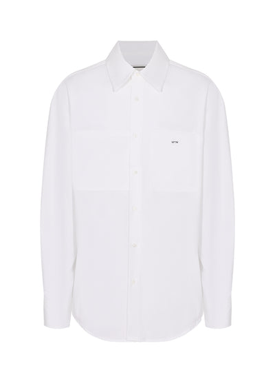 Cotton Back Logo Shirt White