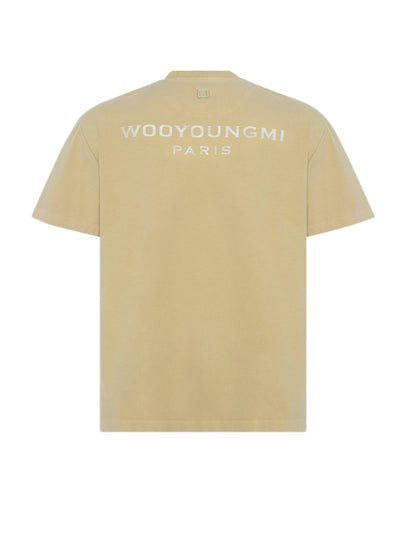 Dyed Cotton Back Logo T-Shirt (Yellow)