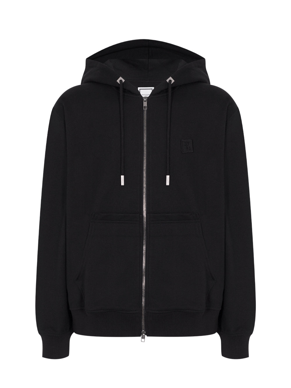 Back Logo Hood Zip-Up Black