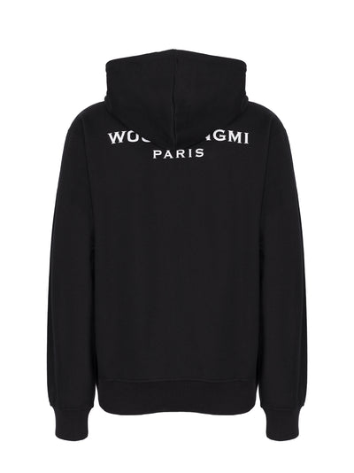Back Logo Hood Zip-Up Black