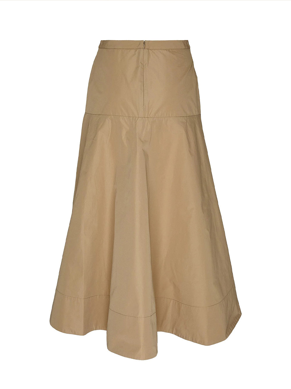 Sheen Parachute Poly Long Skirt Sand