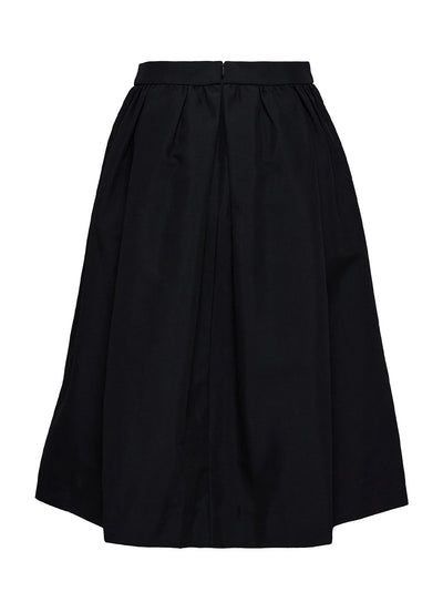 Poly Fine Canvas Bubble Skirt (Black)