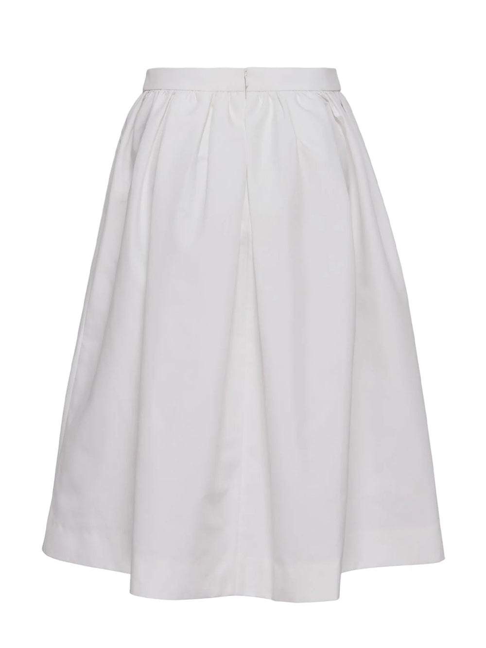 Poly Fine Canvas Bubble Skirt (Polished White)