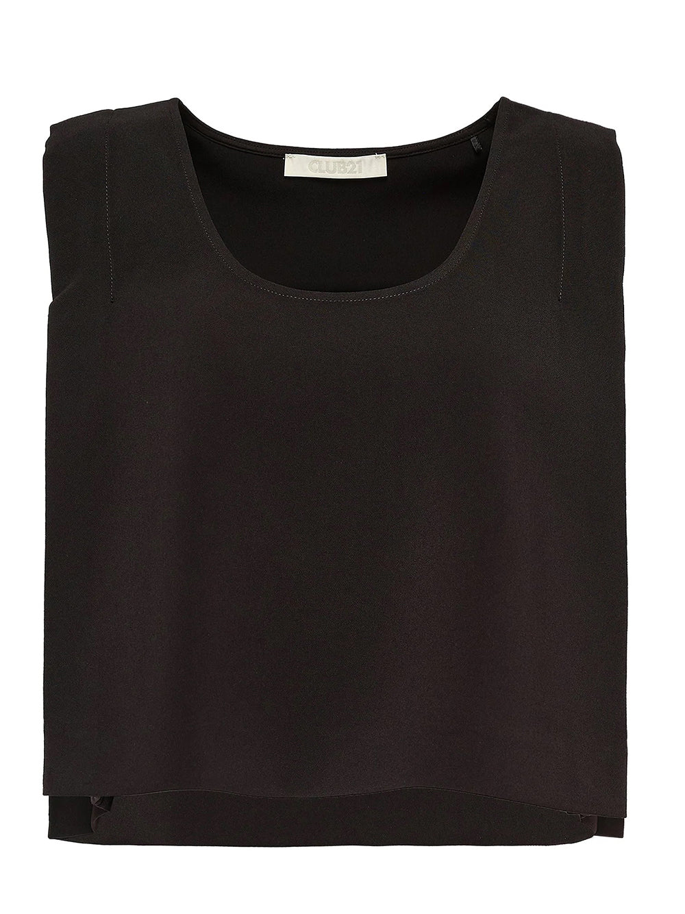 Recycled Poly Crepe Top (Black)