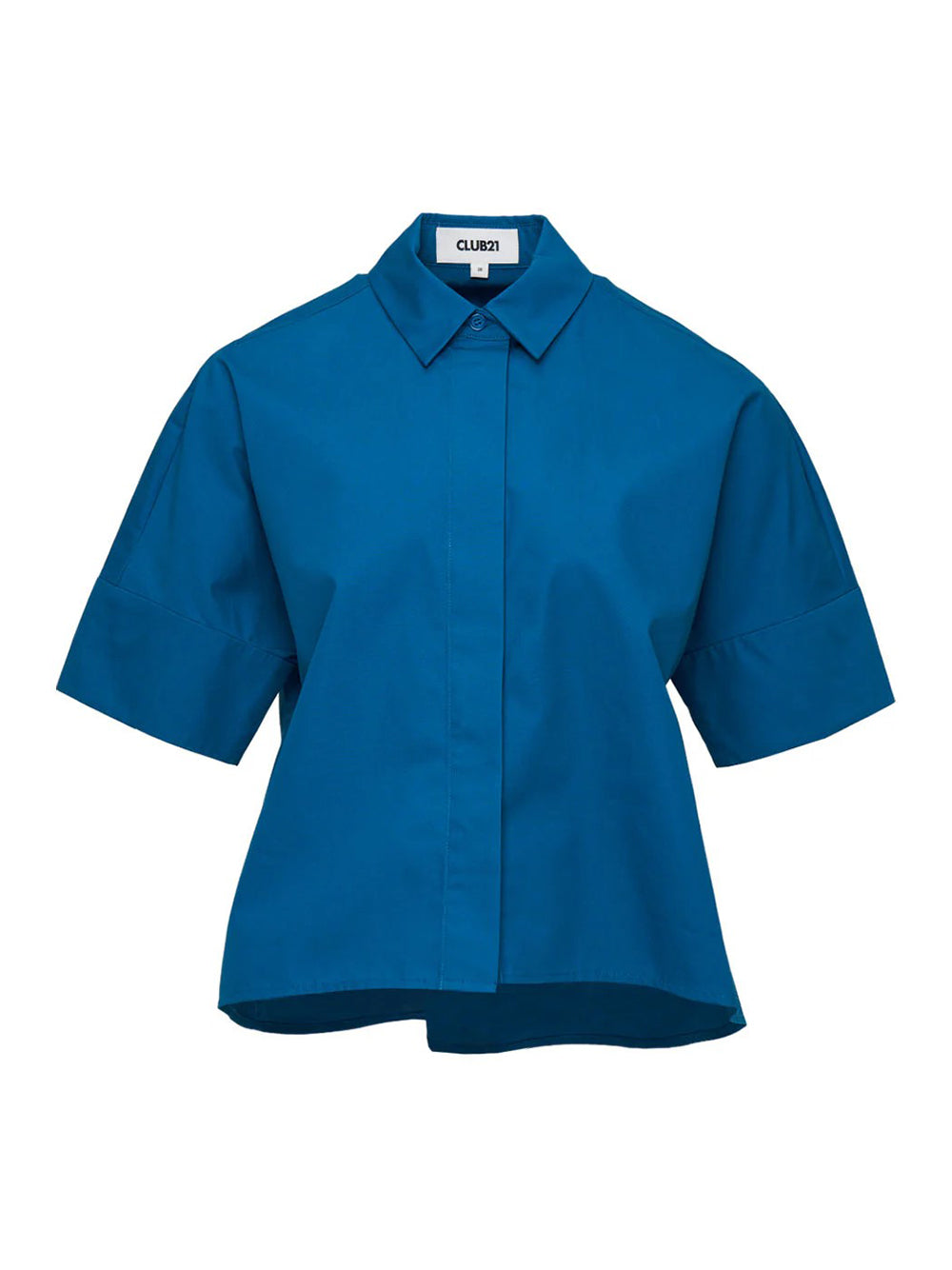 Peach Cotton Poplin Cuff Shirt Peacock