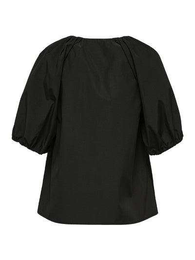 Sheen Cotton Taffeta Top (Black)