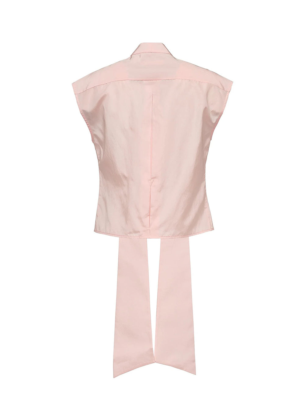 Papery Silk Cotton Tie Top Pale Pink