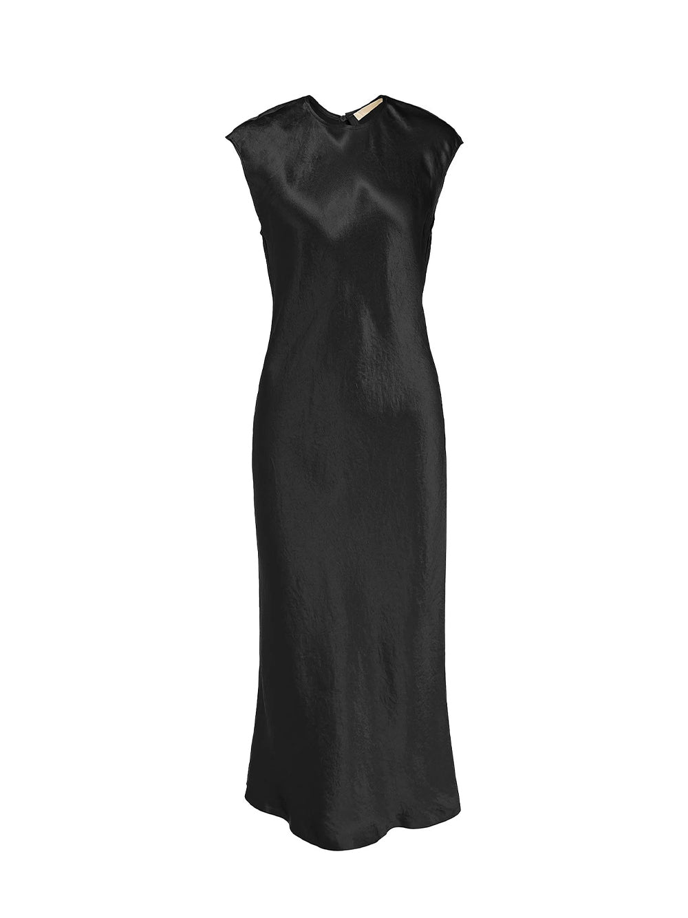 Heavy Satin Tie-Back Dress Black