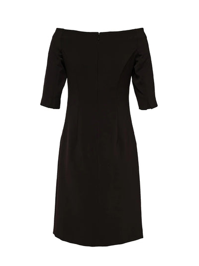 Recycled Poly Crepe Dress Black