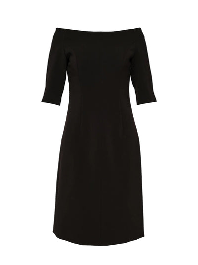 Recycled Poly Crepe Dress Black